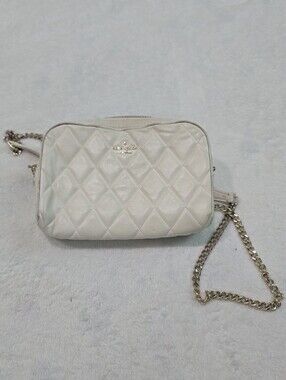 Kate Spade Purse Crossbody Carey Quilted Mini Camera Bag In "Meringue" Colorway